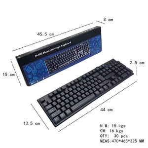 Venta caliente opciones multilenguaje 108 teclas impermeable ordenador silencioso 1,5 m teclado con cable USB - Product Image 3