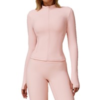 Jaket Yoga Lengan Panjang Ukuran Besar, Bernapas, Cepat Kering, Ringan, Kasual untuk Lari, Cocok untuk Musim Gugur dan Musim Dingin