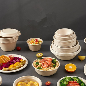 Bols et assiettes en plastique jetables biodégradables de qualité alimentaire, personnalisables en usine, marque Fortune, origine Chine, conformes aux normes de sécurité alimentaire, OEM/ODM - Product Image 5