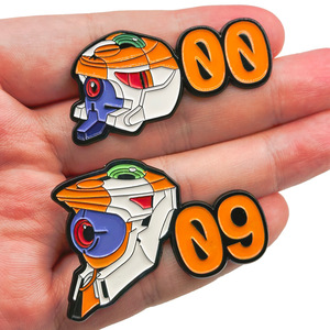 Broche de robot de metal esmaltado de ciencia ficción, insignia para bolso y mochila, regalo al por mayor - Product Image 2