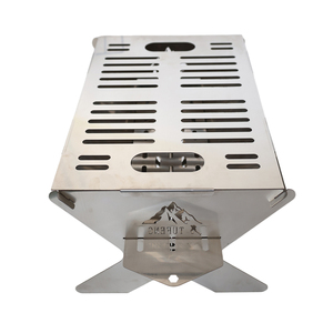 Outdoor Stainless Steel Charcoal &amp; Wood Fire Barbecue <strong>Grill</strong> With Gloves &amp; Hook For Camping And Kitchen Use - Product Image 3