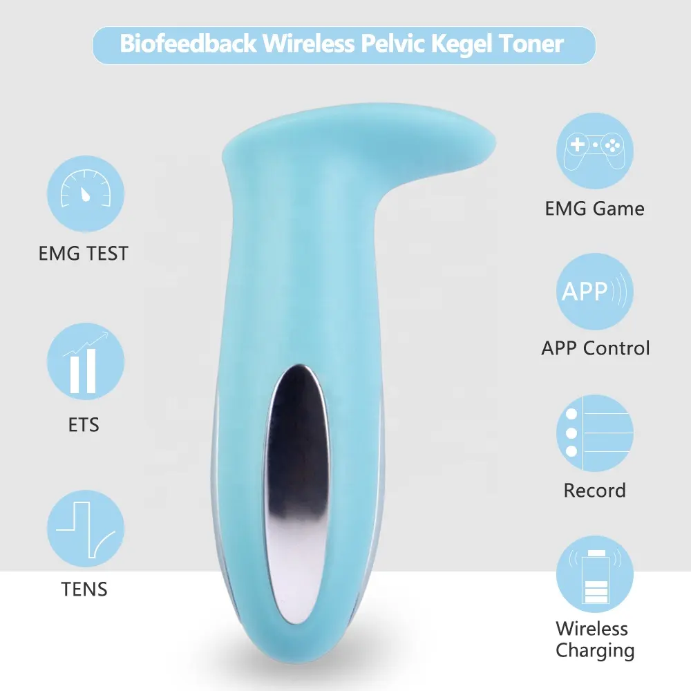 Pelvik kat stimülatörü APP kontrol ağrı kesici stimülatörü biofeedback EMG cihazı ETS STIM fonksiyonları ile Kegel Toner