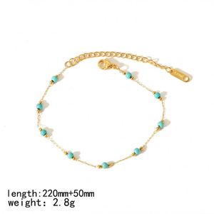 Conjunto de Joyería de Acero Inoxidable con Baño de Oro PVD de 18K, Otoño 2027, Nuevo, Resistente al Deslustre, Collar y Pulsera para Mujer con Circonita, Estilo OOTD - Product Image 6