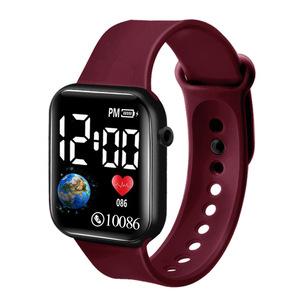 Orologi <span class=keywords><strong>da</strong></span> <span class=keywords><strong>Polso</strong></span> Digitali Sportivi di Lusso in Gomma Unisex con Cassa Quadrata, Cinturino <span class=keywords><strong>da</strong></span> 18mm, Movimento Elettronico, Allarme, Design Cartoon per Uomini e Ragazze - Product Image 4
