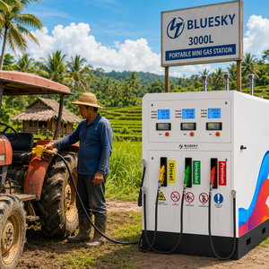 Estación de Combustible Compacta Inteligente <span class=keywords><strong>BLUESKY</strong></span>, Contenedor Mini de 3000L/6000L, Dispensador de Gasolina y Diésel, Bomba de 750W, 110V/220V/380V, Tanque de Piso - Product Image 1
