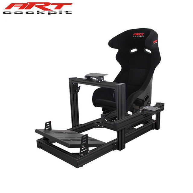 Aluminum Profile with Big Ear Seat Bracket, Game Steering Wheel, Racing Simulator