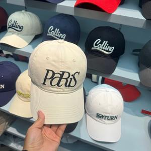 Casquette de baseball brodée Paris unisexe en toile de coton, protection solaire, bleu marine, noir, gris, bordeaux, nouveau style - Product Image 1