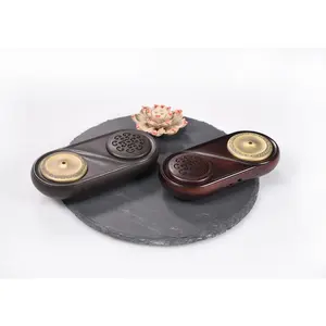 Chinese Culture 5W ZEN Bluetooths Wireless Speakers with Sandalwood Stick Incense Holder and Removable Copper Alloy Ash Catcher