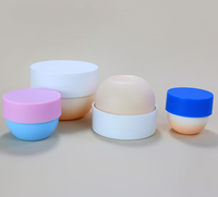 Pot en plastique PP coloré de 100 ml, pot rond à fond rond, pot pour crème pour le visage, pot pour nettoyage des cheveux, pot pour gel d'aloe vera, pot pour cosmétiques
