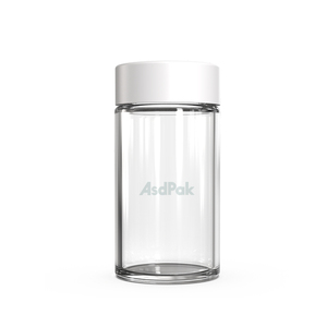 Frasco de Vidrio Transparente Redondo con Logotipo Personalizado, Frasco Pequeño a Prueba de Niños con Tapa, Embalaje - Product Image 5