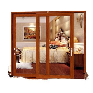 Porte coulissante robuste en alliage d'aluminium, design traditionnel, isolation acoustique, portes intérieures pour patio - Product Image 1