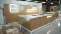 Meubles de magasin de bonbons personnalisés, café en bois tendance, vitrine de boutique de beignets, Design d'intérieur de café moderne