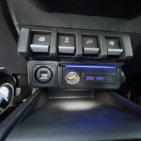 Panneau d'extension d'interface de charge USB Type C Jimny avec éclairage d'ambiance ABS – Accessoire de charge pour voiture