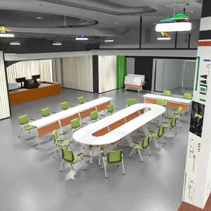 Cabine de bureau modulaire 4 personnes de qualité supérieure de conception européenne Caractéristiques automatiques Poste de travail pour villa et hôpital Bureaux de bureau - Product Image 2