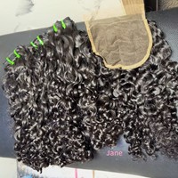 Lots de Cheveux Naturels Indiens Birmans Bouclés à Double Trame, Vierge Non Traité, Cuticules Alignées, Tissage Profond, Vente en Gros