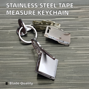 สายวัดเทปโลหะพวงกุญแจไม้บรรทัดสแตนเลสพับเก็บได้เครื่องมือขนาดเล็กอุปกรณ์วัดเทป - Product Image 5