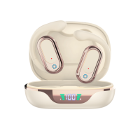 Écouteurs sans fil sportifs unisexes avec écran numérique intelligent, étanchéité IPX5, commande tactile et conception à crochet d'oreille