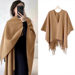Châle Épais à Franges Style Ethnique pour Femme – Idéal Automne Hiver et Voyage - Product Image 1