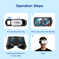 360 ° Lunettes VR intelligentes pour la visualisation vidéo, casque de réalité virtuelle 3D professionnel, boîte VR 3D immersive haute définition pour les films