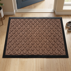Premium Quality Recycled Rubber Backed Polypropylene Loop Pile Door Mat Washable Anti-Slip Indoor/Outdoor Decorative Design Bulk - Product Image 3