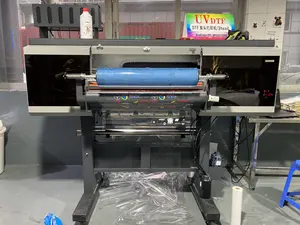 UV DTF 스티커 프린터 60cm i3200 led uv dtf 컵 랩은 전화 케이스 디지털 UV 롤용 인쇄기를 롤 프린터로 옮깁니다.
