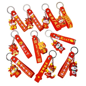 Cute Cartoon 3D PVC Cartoon Blue Key Chain Ring Lanyard Keyring Bag Pendant Accessories Anime Character Keychain