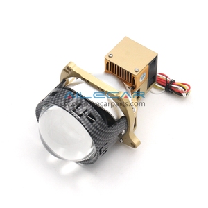 ALECAR Prisma 60W Luz Dupla bi led <span class=keywords><strong>Projector</strong></span> Lens fibra de carbono total Reflexão Prisma Bi LED Projetor dual refletir tigela