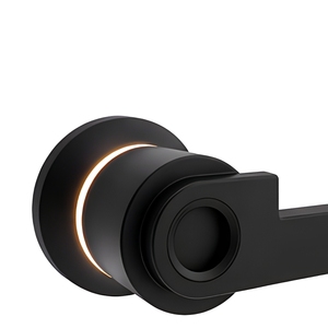 Porte-rouleau de papier toilette mural noir mat carré avec éclairage LED, distributeur de papier toilette moderne pour salle de bain - Product Image 5