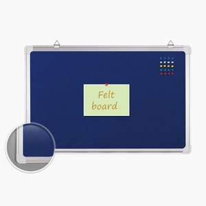 Fabric Bulletin <strong>Board</strong> for School Classroom Use Aluminum Frame Whiteboard with Felt Soft <strong>Board</strong> <strong>Pin</strong> Message Function <strong>White</strong> Color - Product Image 1