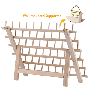 Modern 6-Tier <strong>Standing</strong> Rustic Wooden <strong>Thread</strong> Holder 60 Spool Rack Multifunction Customized Service Neat Accessible Sewing - Product Image 2