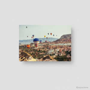 Cappadocia Air <b>Balloon</b> Canvas Print: Vibrant Landscape Artwork,TEMPERED GLASS ART - Product Image 2