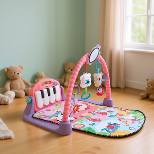 Gimnasio musical para bebés de 50x83 cm con teclas interactivas y juguetes musicales para niñas - Product Image 3