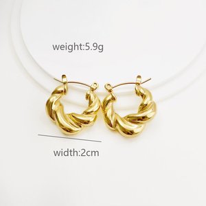 High Quality Waterproof Women <b>Gold</b> Plated Stainless Steel <b>Jewelry</b> <b>Set</b> for Women Stainless Steel Hollow Design Earrings - Product Image 2
