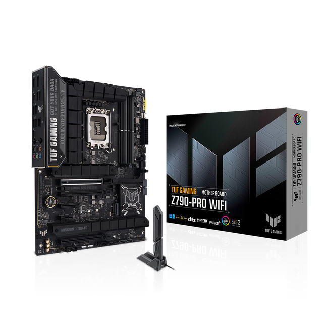 TUF GAMING Z790 PRO WIFI LGA1700 ATX Desktop Gaming Motherboard Intel DDR5 M.2 PCIe5.0 NVMe SSD Aura Sync RGB Lighting