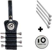 Support de transport personnalisé en cuir PU pour tees de golf avec accessoires de golf et marqueurs de balle
