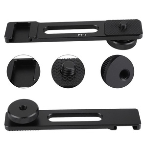 ULANZI PT-5 Vloggingマイクマウント三脚アダプターブラケットスタンドforSONY A6400 A6500 <span class=keywords><strong>A6300</strong></span>カメラforCanon G7X II Vlog Gear