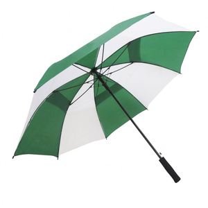 30 parapluies de golf doubles à double toit, coupe-vent, grands, verts et blancs, à vendre - Product Image 1
