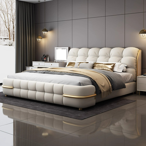 <span class=keywords><strong>2025</strong></span> mới ý ánh sáng sang trọng 180*200 da nền tảng giường mềm phòng ngủ lớn giường đơn giản hiện đại Thiết kế cao cấp cho giường - Product Image 1