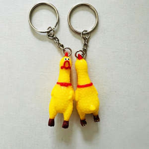 Venta Directa de Fábrica, Llaveros de PVC de Pollo Gritón Creativos de Alta Calidad, Lindos Llaveros de Vinilo con Diseño de Dibujos Animados, Juguetes para Niños - Product Image 1