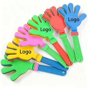 Customized logo Custom Souvenir Cheap Party Clapping Toy Cheer Noise Makers Plastic Hand Clapper Promotional Toys for Kids