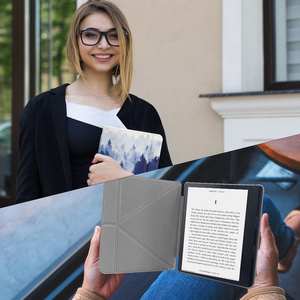 Funda para Lector Electrónico <span class=keywords><strong>Kobo</strong></span> Libra2 2021 y Tolino Vision6, con Cámara Elevada, Anticolisión, TPU, Plegable, con Soporte y Función de Apagado Automático - Product Image 5
