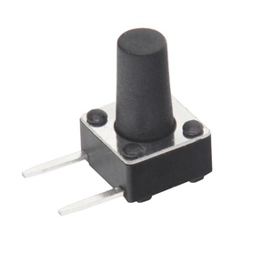 Interruptor Táctil TC-00104A de 6.0*6.0mm, 2 Pines, Accionamiento Lateral, Montaje Pasante, Altura Personalizable, para Electrónica de Consumo - Product Image 1