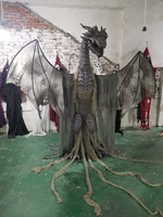 Halloween Horreur Prisonnier Prop Extérieur Effrayant Dragon Géant Décoration Animé Halloween Effrayant Animatronique