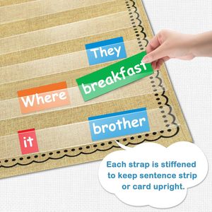 Pocket Chart 10 Pocket Clear PET <b>Material</b> For Classroom Teaching Lessons Home Use Standard Size 3 Inch - Product Image 3