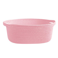 Panier de rangement multifonction en corde de coton tressée, écologique, avec poignées, pour jouets de chat et de chien, et usage pour bébé