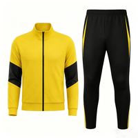 Conjunto Deportivo MOUNTNEVE 2026 para Hombre, Cuello Alto, Cierre Completo, Paneles en Contraste, para Gimnasio, Fitness, Fútbol, Entrenamiento, Nailon Sostenible