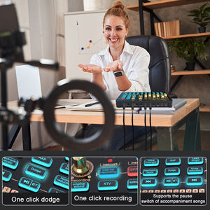 Kit d'équipement <span class=keywords><strong>de</strong></span> studio <span class=keywords><strong>de</strong></span> podcast OEM d'usine Studio d'enregistrement cartes son microphone à condensateur <span class=keywords><strong>changeur</strong></span> <span class=keywords><strong>de</strong></span> <span class=keywords><strong>voix</strong></span> - Product Image 2