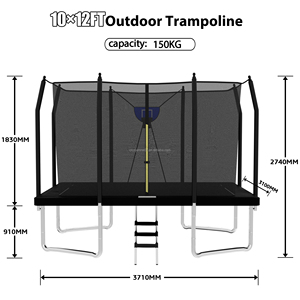 Zoshine Tapis robuste résistant aux UV <span class=keywords><strong>Trampoline</strong></span> rectangulaire Body Building <span class=keywords><strong>Fitness</strong></span> Rectangle <span class=keywords><strong>Trampoline</strong></span> pour adultes - Product Image 4