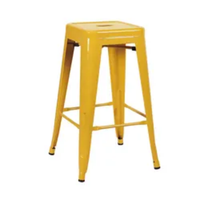 Mobilier empilable de chaise de barre colorée durable en métal pour diner le tabouret noir extérieur de café d'hôtel-industriel de barre à la maison