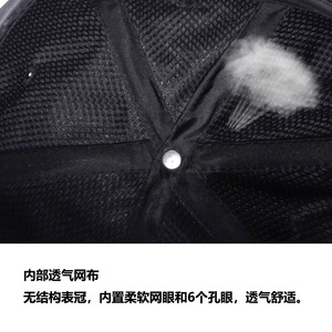 Men's Quick Drying Outdoor Sports Cap Dark Gray Breathable Sun Protection Baseball Hat Mesh Fabric Camp Cap - Product Image 3